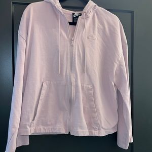 Nike wide sleeve pink sweatshirt